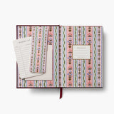 This embroidered-cover journal is designed with book lovers in mind. Perfect for logging reads and capturing reflections, the journal features useful sections for reading notes, review entries, books borrowed and lent, and a to-read list. Inside, you’ll also find a place-keeping ribbon and two paper bookmarks.