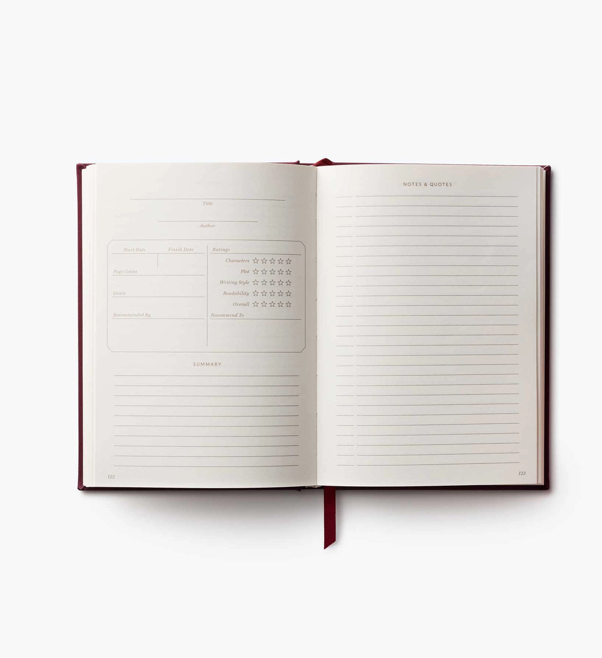 This embroidered-cover journal is designed with book lovers in mind. Perfect for logging reads and capturing reflections, the journal features useful sections for reading notes, review entries, books borrowed and lent, and a to-read list. Inside, you’ll also find a place-keeping ribbon and two paper bookmarks.