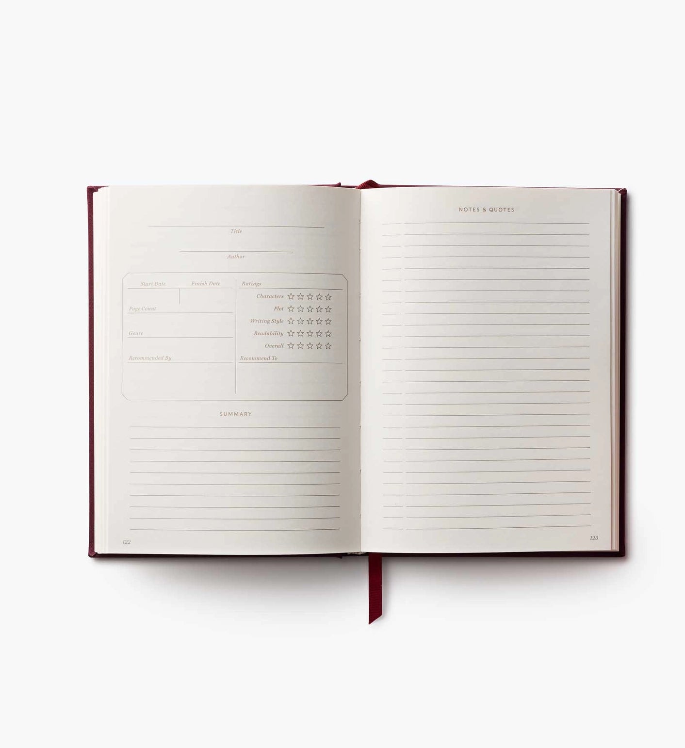 This embroidered-cover journal is designed with book lovers in mind. Perfect for logging reads and capturing reflections, the journal features useful sections for reading notes, review entries, books borrowed and lent, and a to-read list. Inside, you’ll also find a place-keeping ribbon and two paper bookmarks.