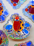 Ladybug Glitter Vinyl Sticker