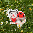 Ladybug Opossum Vinyl Sticker