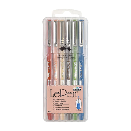 Meet the pen that everyone's obsessed with—and for good reason! Le Pen's silky micro-fine tip is your secret weapon for flawless bullet journals, pristine form-filling, scrapbook masterpieces, planner perfection, and love letters that actually look intentional. Now introducing our gorgeous Earth Tone collection—natural, sophisticated, and ready to elevate your creative game.&nbsp;

Specifications
Extra Fine Point - 0.3mm
Smear resistant
Quick Drying
Vivid colors
Water based dye ink
Smooth writing
Conforms t