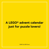 A new LEGO® advent calendar just for puzzle lovers! Open and build twelve LEGO minifigure-shaped puzzles as you count down to Christmas Day.

This unique puzzle advent calendar delivers twelve days of puzzle-building fun! Beneath the cover flap are twelve perforated windows, each containing a mini jigsaw puzzle. This festive puzzle set features beloved Christmas LEGO minifigure designs, including Santa and Mrs. Claus, Gingerbread Man, Frosty, and more! 