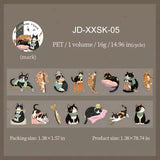 Sit back and relax with the finer things in life with these adorable PET tapes. Each tape represents a different area of leisure from coffee, cats, clothing, and desserts. These tapes are perfect for journaling, making cards and gift tags, and more.&nbsp;

Kiss Cut
Includes 1 roll of PET tape