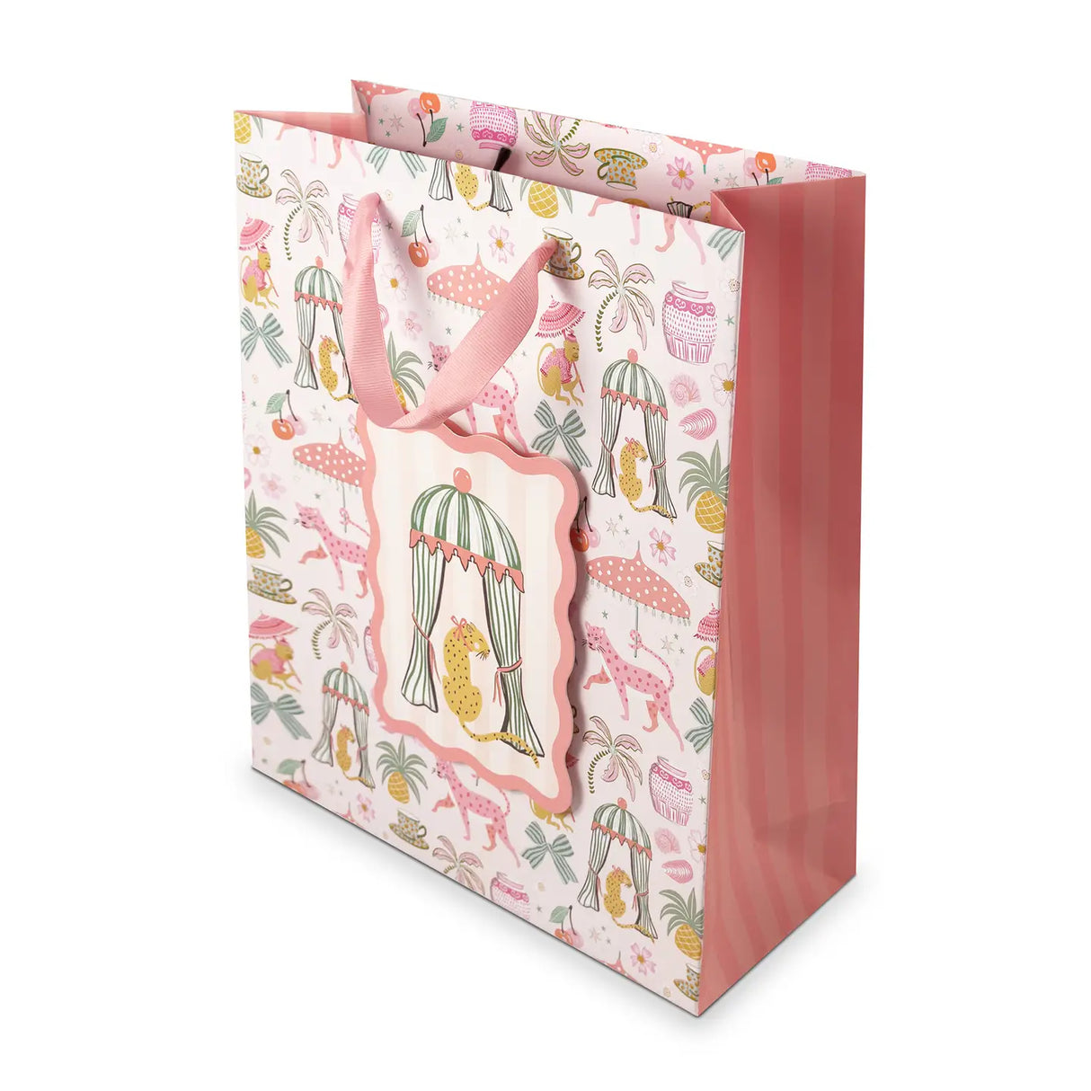 Leopard On Parade Large Vertical Gift Bag with Tissue Paper