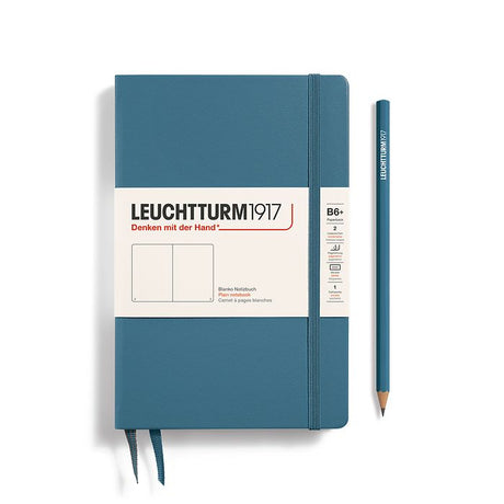 Leuchtturm1917 Hardcover Notebook Paperback (B6+) Stone Blue 