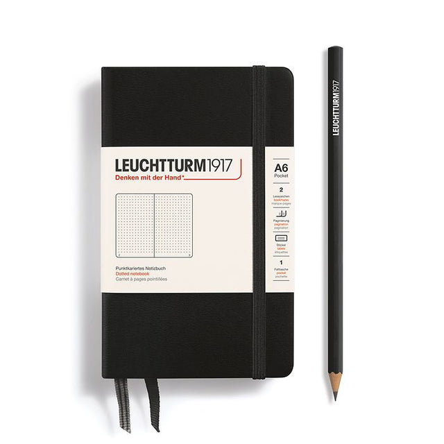 Leuchtturm1917 Hardcover Pocket Notebook A6 - Black