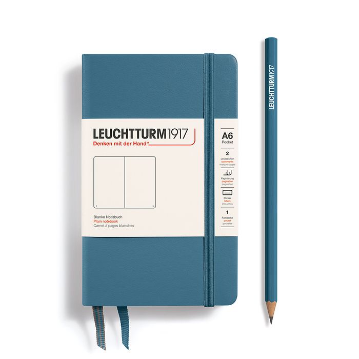 Leuchtturm1917 Hardcover Pocket Notebook A6 - Stone Blue
