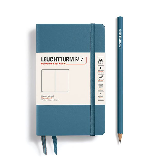 Leuchtturm1917 Hardcover Pocket Notebook A6 - Stone Blue