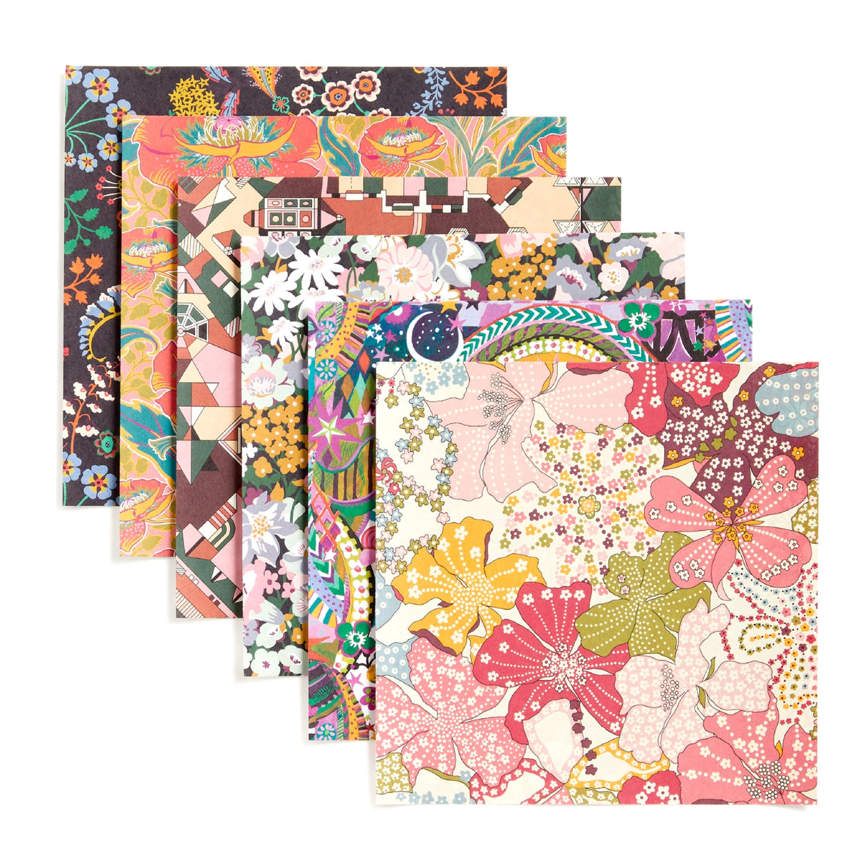 The Liberty Floral Origami Kit includes instructions for various origami folds, allowing you to create stunning paper creations adorned with timeless Liberty patterns. Whether you're a novice or an experienced folder, this kit offers an engaging and artistic experience. Perfect for lovers of both origami and Liberty prints, it provides endless opportunities for creative expression. The beautiful paper sheets are also great for crafting projects!