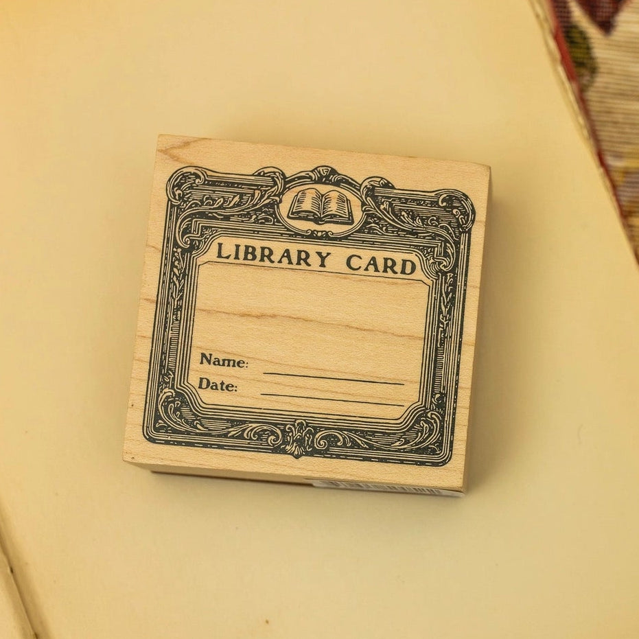 CoraCreaCrafts Library Wooden Stamp – Little Craft Place