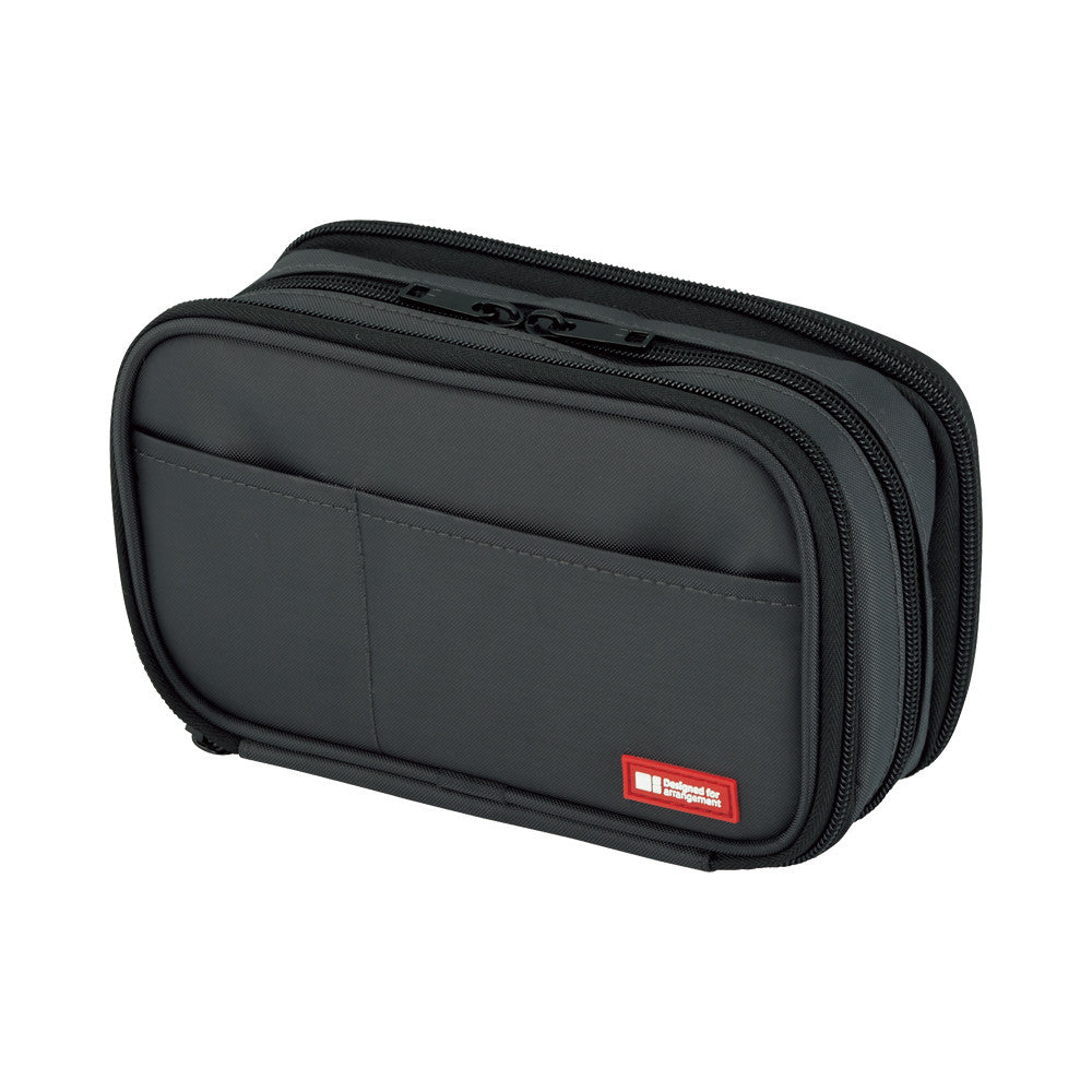 Lihit Lab Book Style Pen Case - Triple - Black