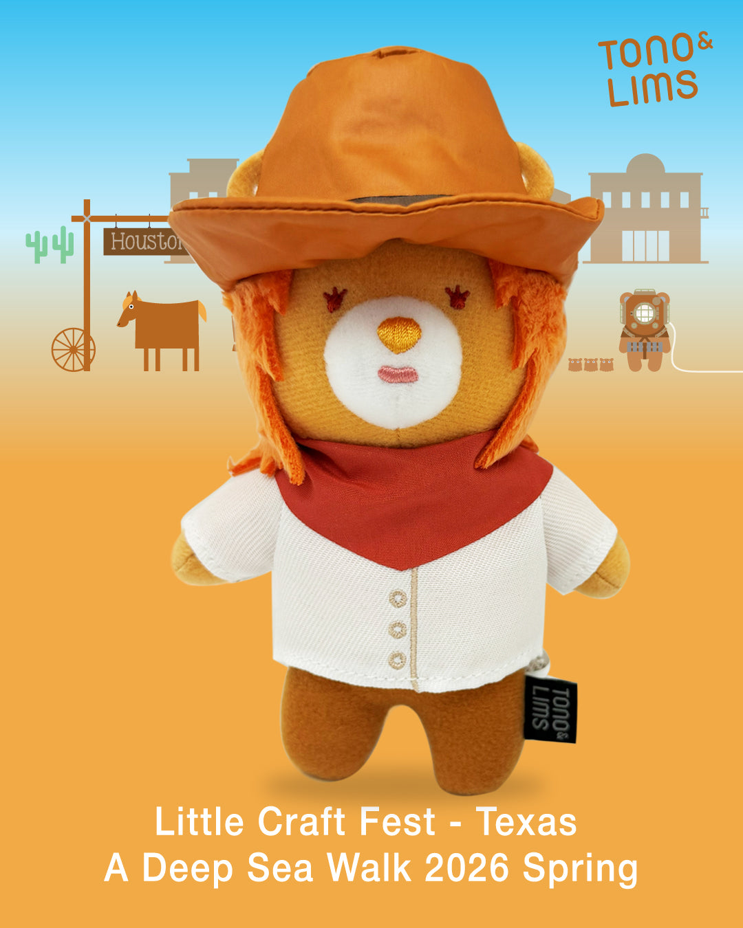 Little Craft Fest X TONO & LIMS Exclusive Cowgirl Plush Keychain
