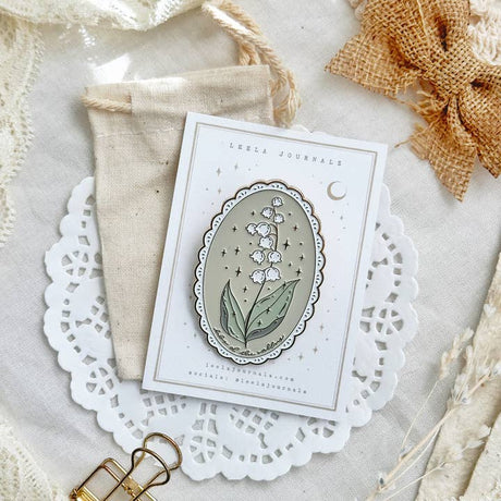 Lily of the Valley Enamel Journaling Clip