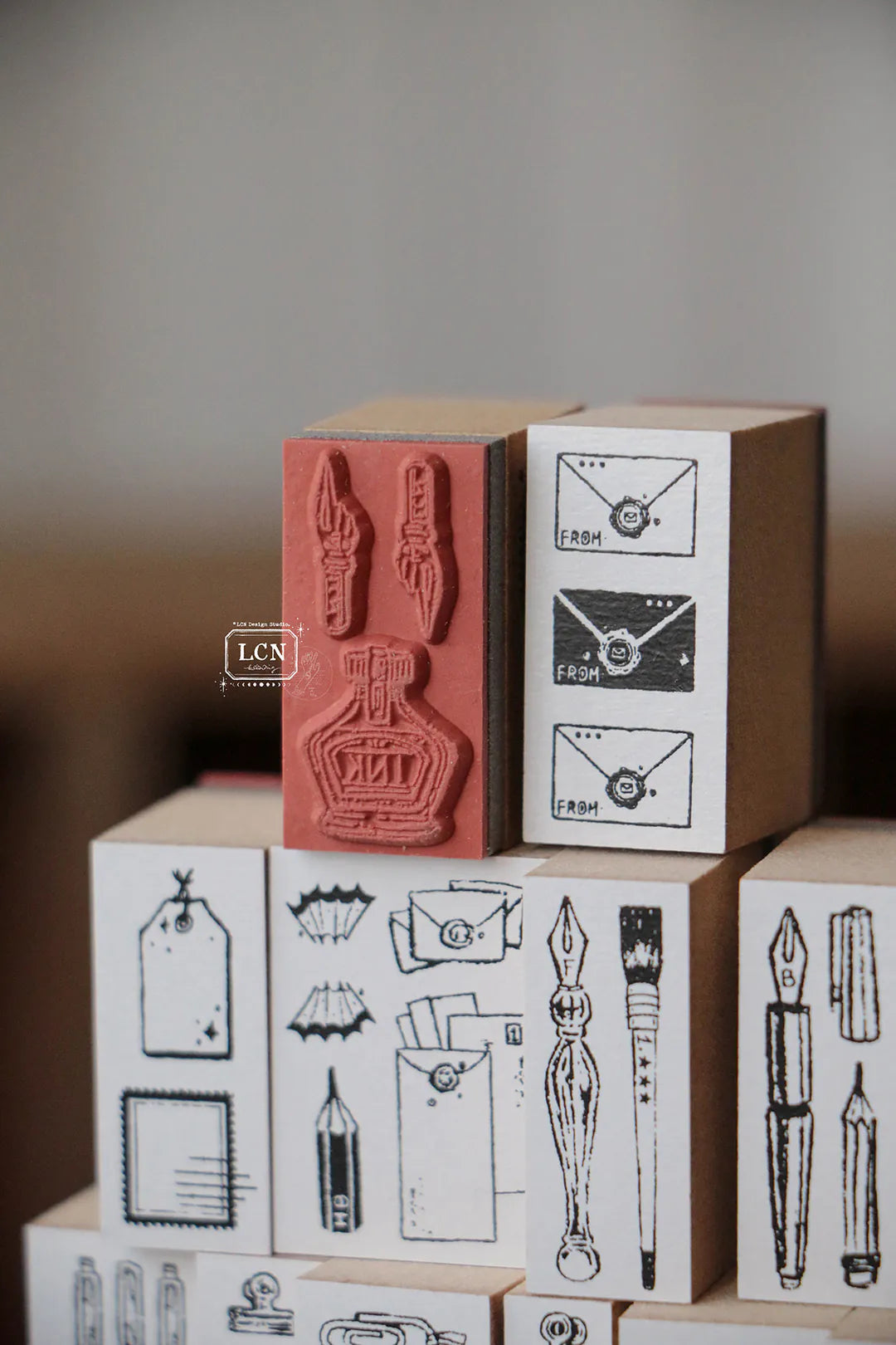 Lin Chia Ning Wooden Stamp - On the Desk Stamp Set 2