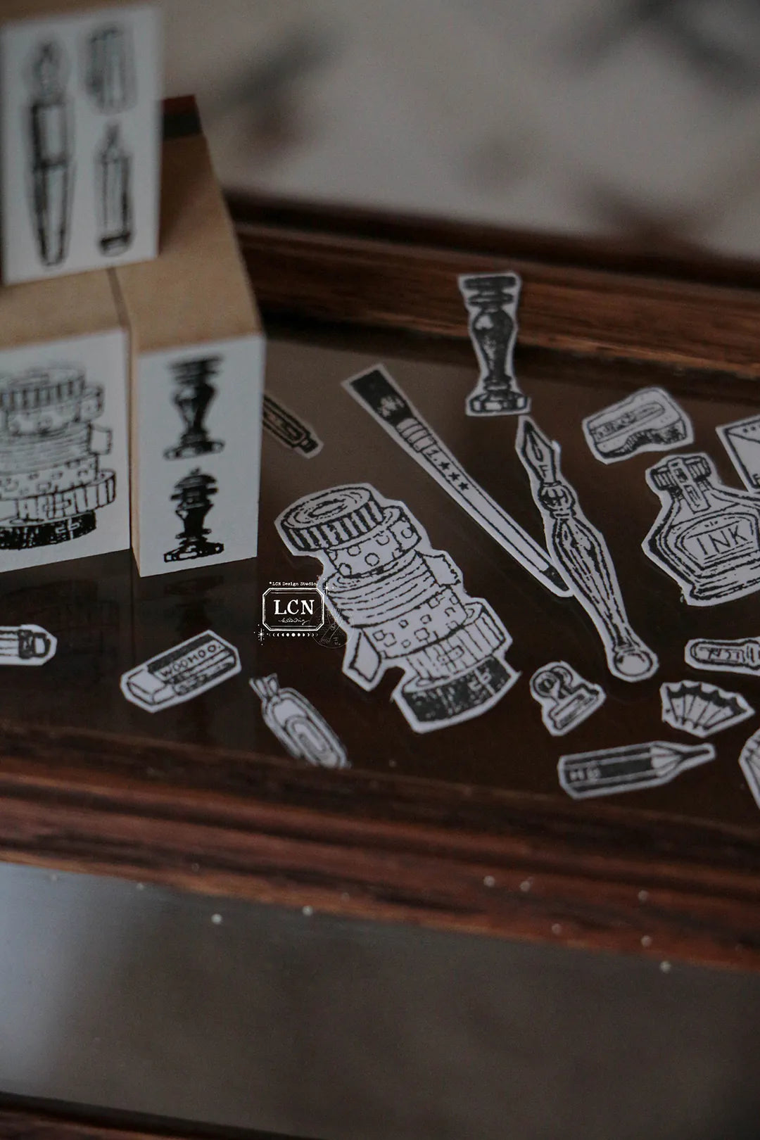 Lin Chia Ning Wooden Stamp - On the Desk Stamp Set 2
