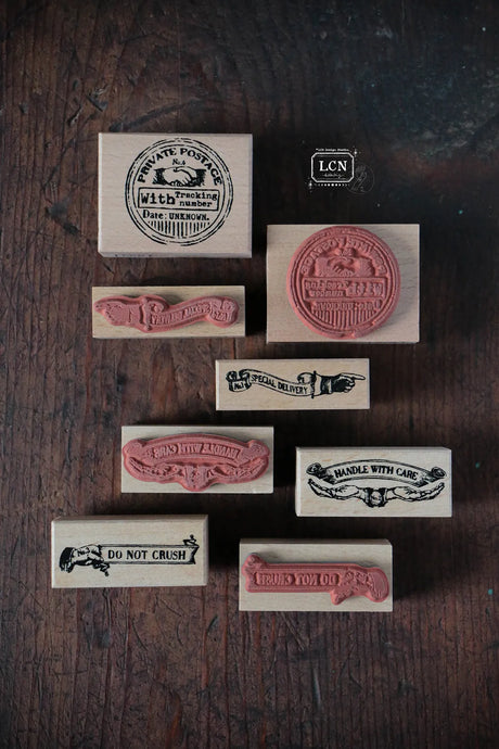 Lin Chia Ning Wooden Stamp - Postal Sign Set 3