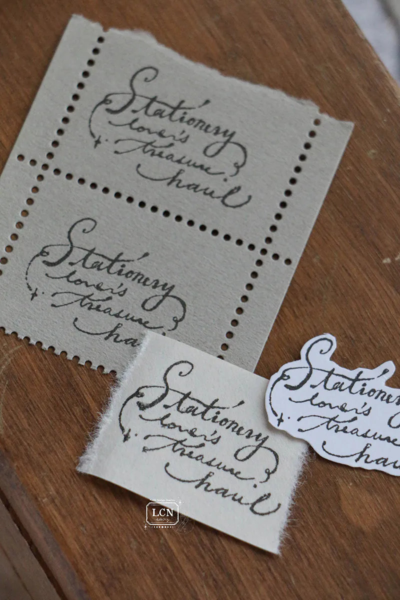 Lin Chia Ning Wooden Stamp - Treasure Haul


One (1) Treasure Haul Stamp. Includes 1 stamp.


Size: 3.5 x 2.5 x 2.5 cm
Material: Compressed wood handle rubber stamp