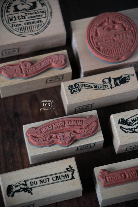 Lin Chia Ning Wooden Stamp - Postal Sign Set 3