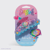 Add a refreshing touch to your style inspired by Lisa Frank® funny Dancing Dolphins™

Create an easy half-up do or clip your hair all the way up and back. Perfect for every day and elevating your everyday look!