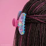 Add a refreshing touch to your style inspired by Lisa Frank® funny Dancing Dolphins™

Create an easy half-up do or clip your hair all the way up and back. Perfect for every day and elevating your everyday look!