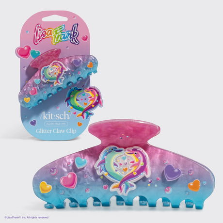 Add a refreshing touch to your style inspired by Lisa Frank® funny Dancing Dolphins™

Create an easy half-up do or clip your hair all the way up and back. Perfect for every day and elevating your everyday look!