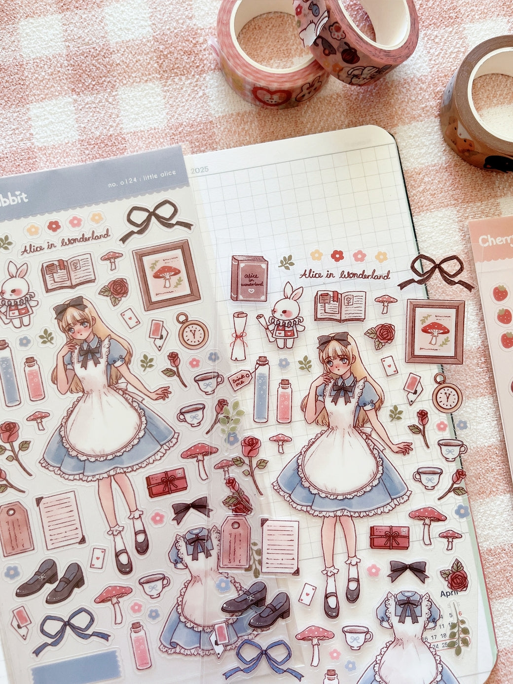 Cherry Rabbit Little Alice Sticker Sheet