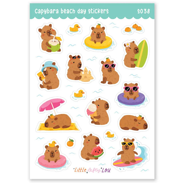 Little Lefty Lou Capybara Beach Sheet