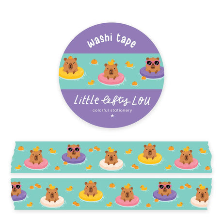 Little Lefty Lou Capybara Floaties Washi