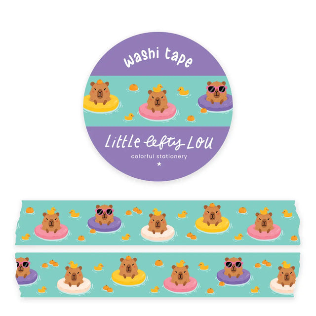 Little Lefty Lou Capybara Floaties Washi