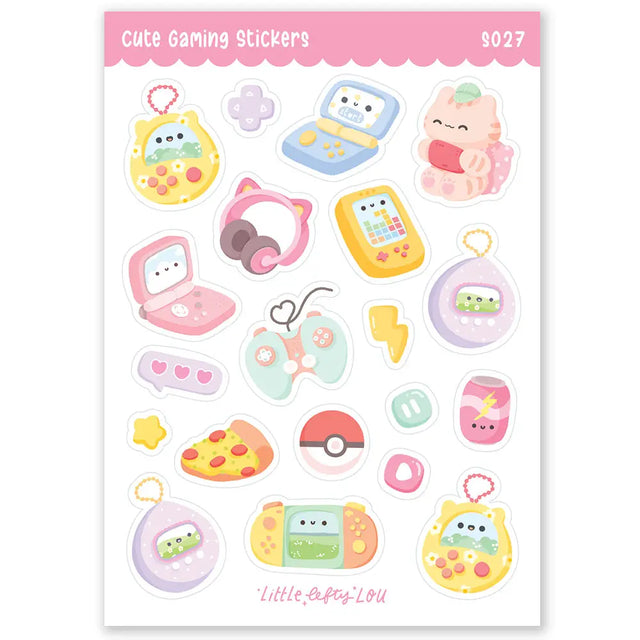 Little Lefty Lou Cute Gaming Holo Glitter Sheet