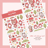 Cherry Rabbit Little Red Riding Hood Sticker Sheet 086