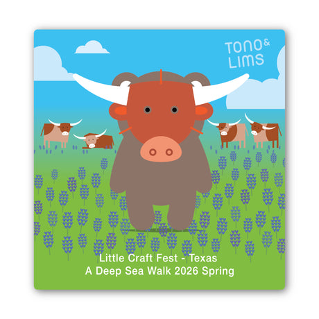 Created just for Deep Sea Walk in Texas, this Tono & Lims bear features a longhorn disguise set against iconic bluebonnet fields, a whimsical tribute to the Lone Star State.