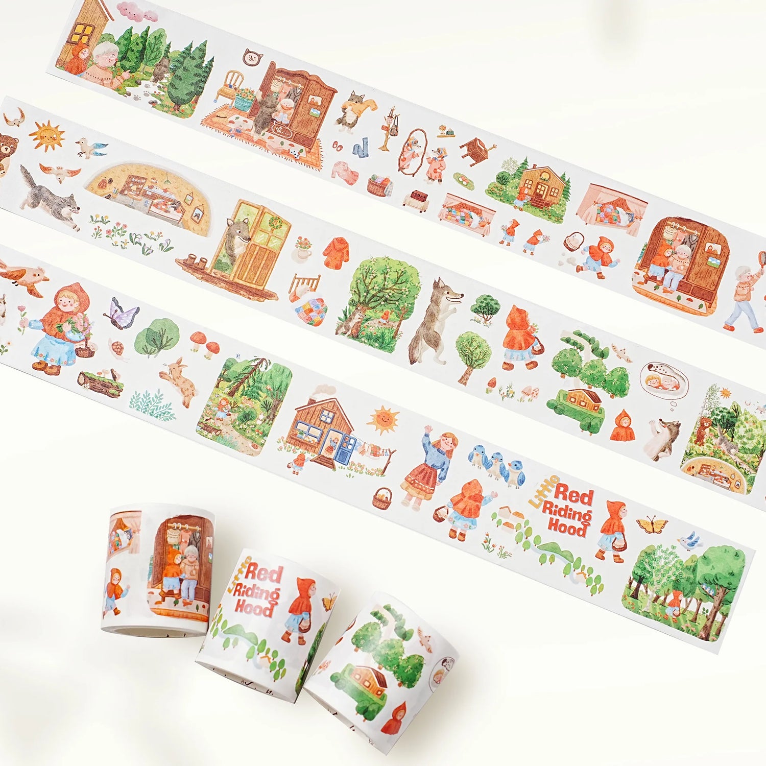 Little Red Riding Hood Washi Tape Sticker Set