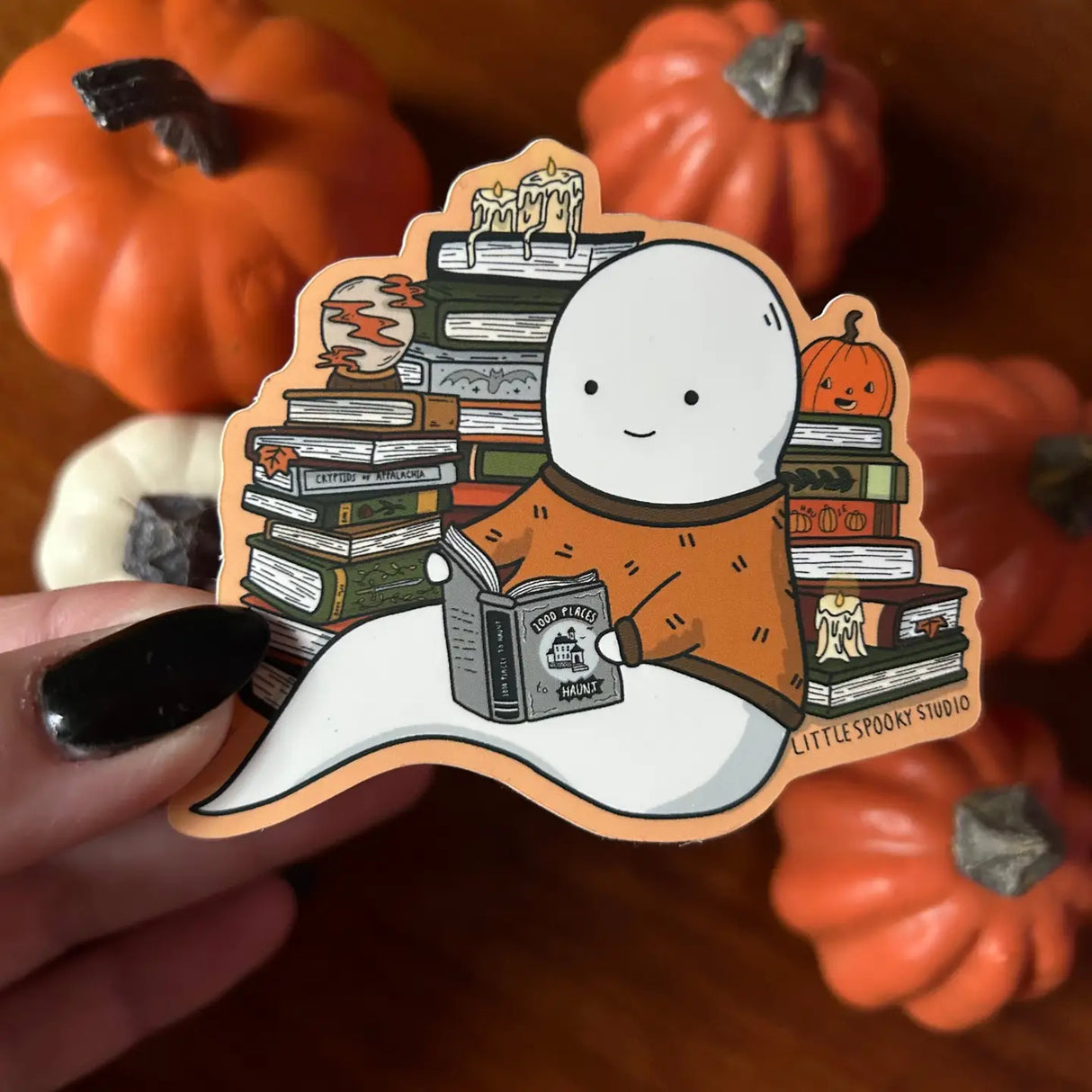 Little Spooky Studio - Reading Ghostie Sticker