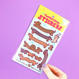 Long Dogs Vinyl Sticker Sheet by Turtle's Soup