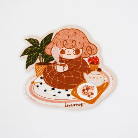 LoveSoup Studio - Cozy Sticker

matte sticker
water resistant
Height: 70mm / 2.75 inches&nbsp;