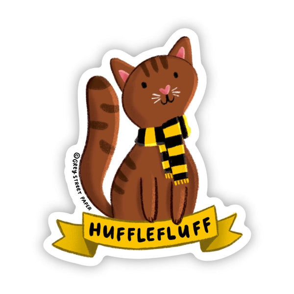 Loyal Cat Sticker Hufflefluff