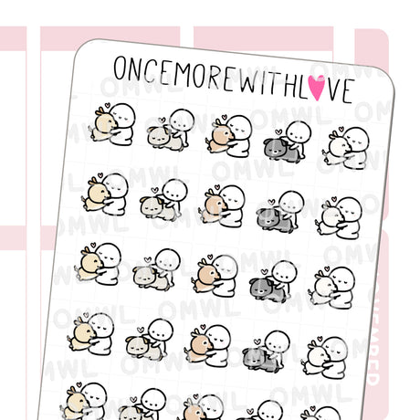 M955 Puppy Dog Cuddles Sticker