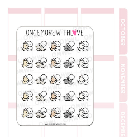 M955 Puppy Dog Cuddles Sticker