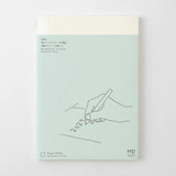 
MD paper offers excellent writing comfort and prevents bleed-through, even with a fountain pen. Sewn and bound flat, it's a simple, high-quality diary whose streamlined design takes advantage of the quality of the material and inspires the user's creativity.
MD paper is used not only for the main text but also for the cover and endpapers, ensuring the ultimate writing experience.
