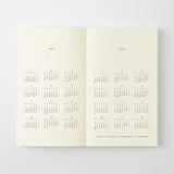 Ample margins and a simple, easy-to-use format. Starting December 2026 (14 months). This diary features a flexible monthly block format with ample margins, and a combination of 8-ruled and plain memo pages.


The MD paper offers excellent writing comfort and prevents bleed-through, even with a fountain pen. The flat-opening thread binding ensures a simple, high-quality diary that takes advantage of the quality of the material and inspires creativity with its streamlined design. MD paper is used not only for
