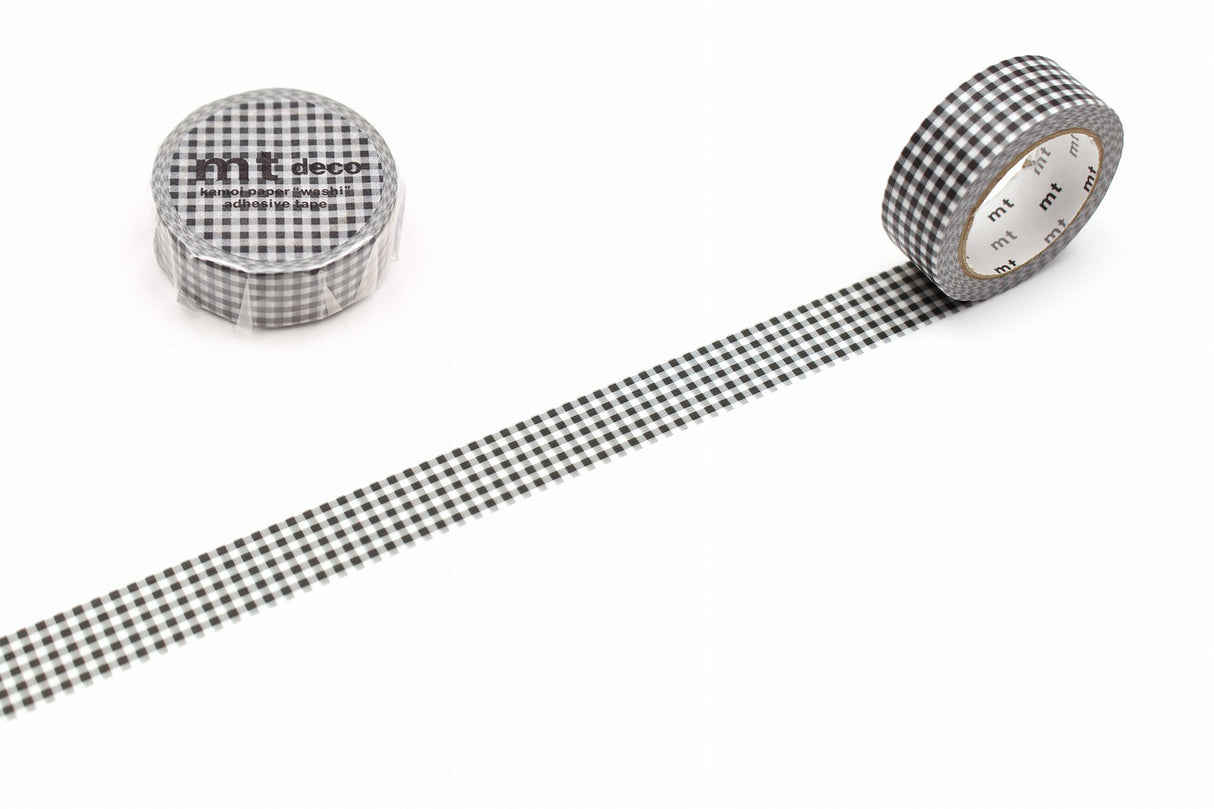 MT Washi Tape - Fine Black Gingham