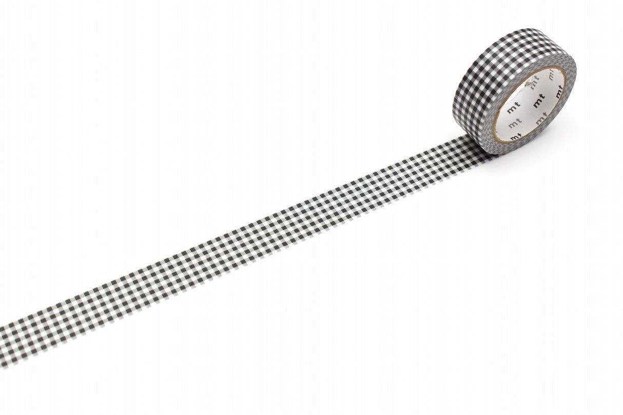 MT Washi Tape - Fine Black Gingham