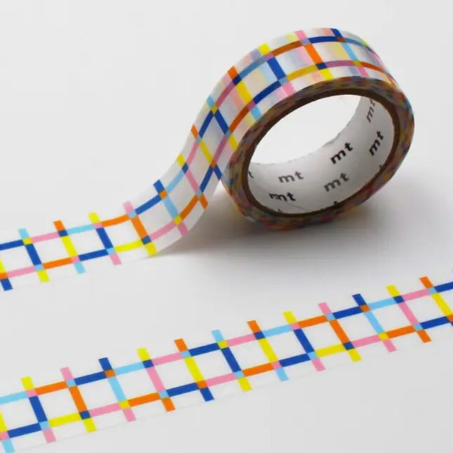 MT Washi Tape - Colorful Gingham Check Random

mt is the original washi masking tape, made in Japan by Kamoi Kakoshi. mt is colourful tape which is easy to tear by hand and reposition on nearly any surface. Write on it, layer it, and use it on paper, gifts, objects or the wall (mt won't damage paint - why not make a tape collage?) mt washi masking tape is now sold throughout the world in hundreds of colours and patterns.

Enjoy mt as a part of your daily life, adding a little colour everywhere.

All tapes a