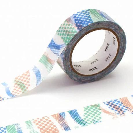 mt is the original washi masking tape, made in Japan by Kamoi Kakoshi. mt is colourful tape which is easy to tear by hand and reposition on nearly any surface. Write on it, layer it, and use it on paper, gifts, objects or the wall (mt won't damage paint - why not make a tape collage?) mt washi masking tape is now sold throughout the world in hundreds of colours and patterns.

Enjoy mt as a part of your daily life, adding a little colour everywhere.

All tapes are 15mm x 7m (0.6"X23')
