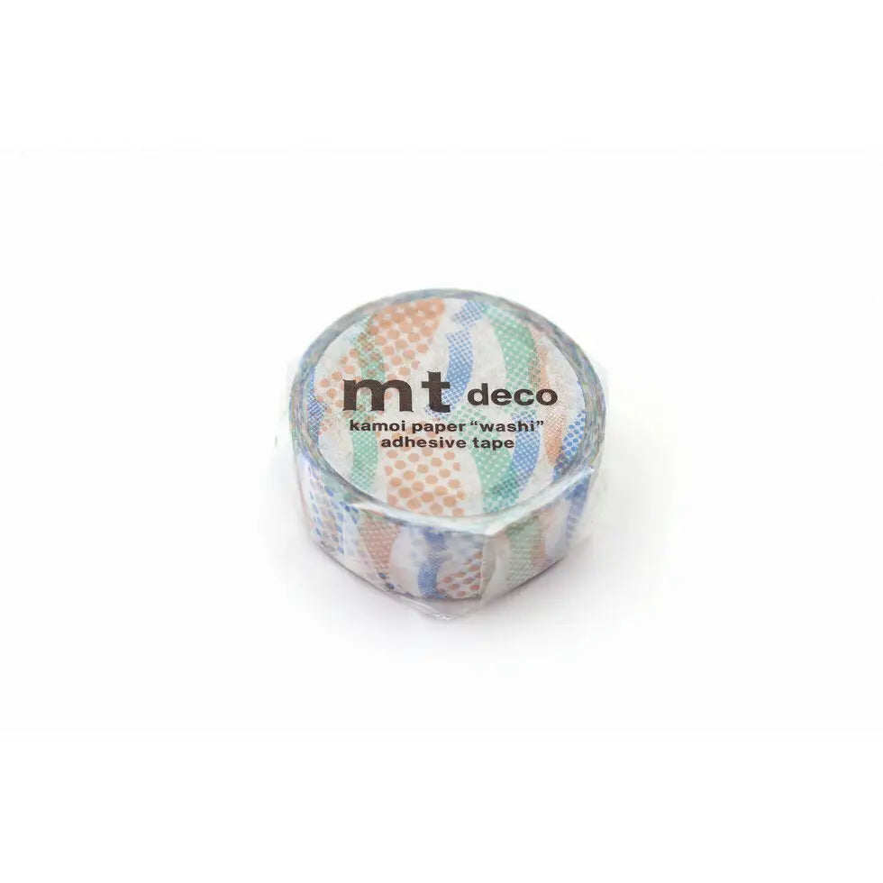mt is the original washi masking tape, made in Japan by Kamoi Kakoshi. mt is colourful tape which is easy to tear by hand and reposition on nearly any surface. Write on it, layer it, and use it on paper, gifts, objects or the wall (mt won't damage paint - why not make a tape collage?) mt washi masking tape is now sold throughout the world in hundreds of colours and patterns.

Enjoy mt as a part of your daily life, adding a little colour everywhere.

All tapes are 15mm x 7m (0.6"X23')
