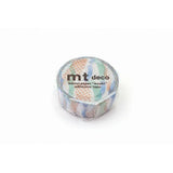mt is the original washi masking tape, made in Japan by Kamoi Kakoshi. mt is colourful tape which is easy to tear by hand and reposition on nearly any surface. Write on it, layer it, and use it on paper, gifts, objects or the wall (mt won't damage paint - why not make a tape collage?) mt washi masking tape is now sold throughout the world in hundreds of colours and patterns.

Enjoy mt as a part of your daily life, adding a little colour everywhere.

All tapes are 15mm x 7m (0.6"X23')