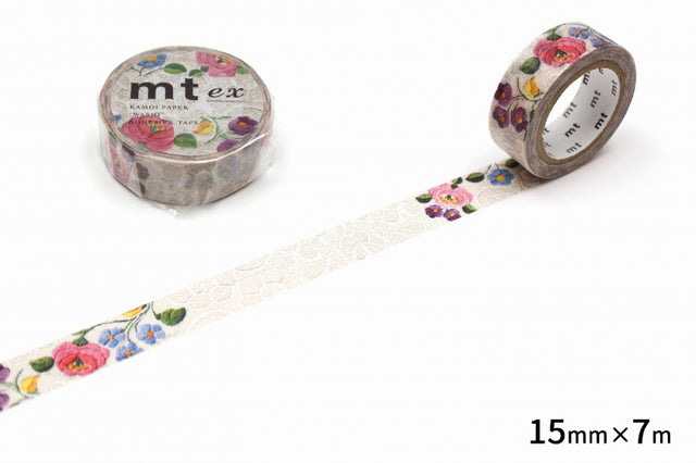 MT ex Washi Tape - Lace & Kalanchoe