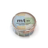 MT ex Washi Tape - Traditional Japanese Patterns Mix

mt is the original washi masking tape, made in Japan by Kamoi Kakoshi. mt is colourful tape which is easy to tear by hand and reposition on nearly any surface. Write on it, layer it, and use it on paper, gifts, objects or the wall (mt won't damage paint - why not make a tape collage?) mt washi masking tape is now sold throughout the world in hundreds of colours and patterns.

Enjoy mt as a part of your daily life, adding a little colour everywhere.

All 